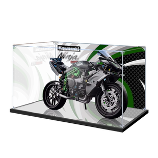 适用乐高42170机械组川崎Ninja H2R摩托车积木亚克力展示盒防尘罩