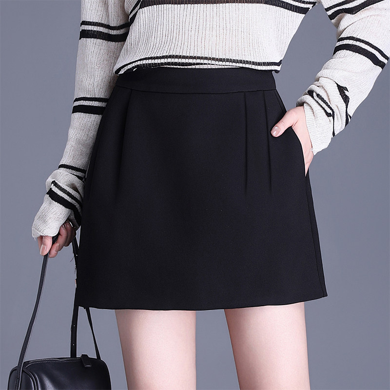 时尚花苞短裙半身裙女春季2026新款高腰小个子显瘦百搭a字休闲裙