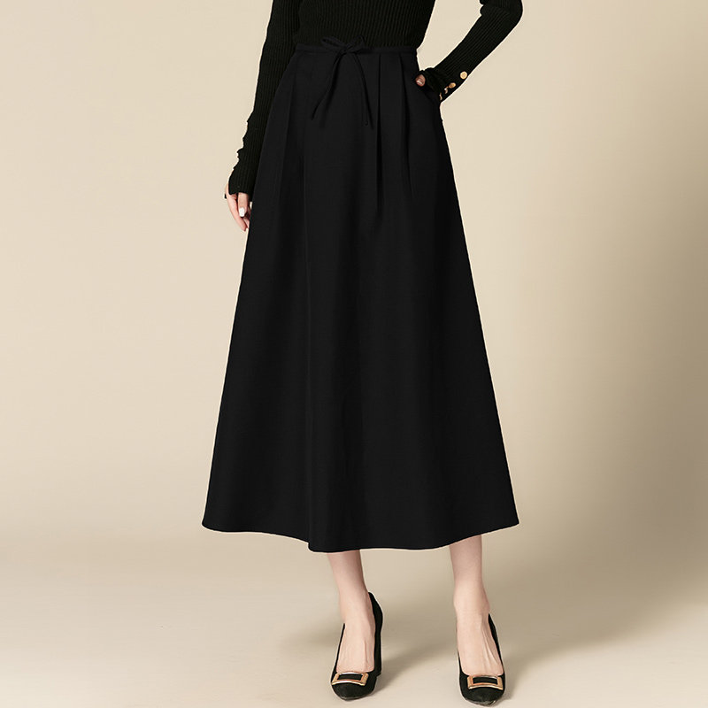 春季西装料半身裙女2026新款高腰通勤显瘦a字裙时尚百搭中长裙子