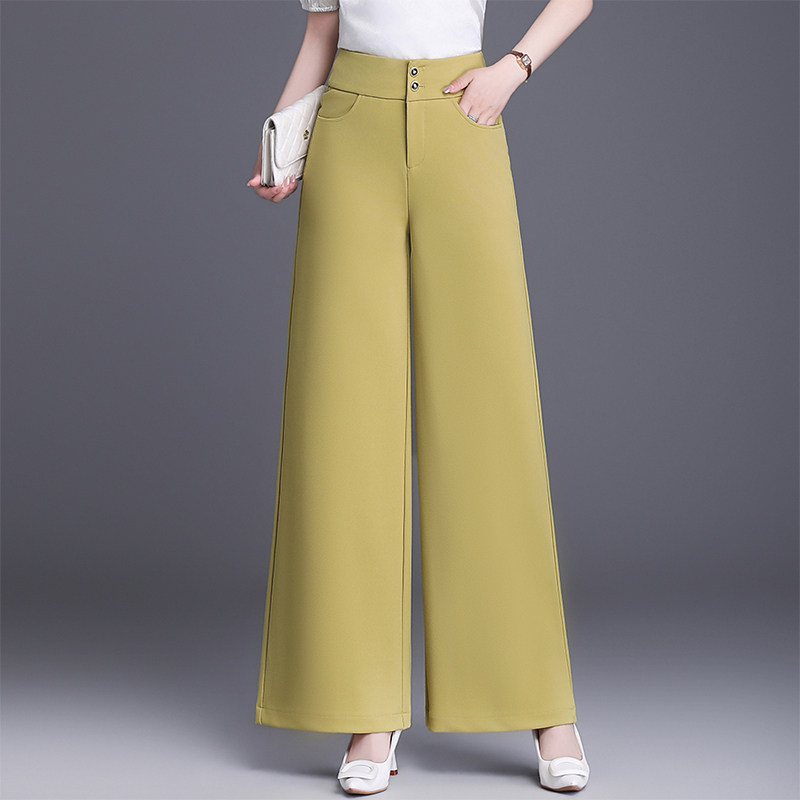 高腰阔腿裤女宽松直筒长裤2026春夏新款显瘦百搭休闲西装裤小个子