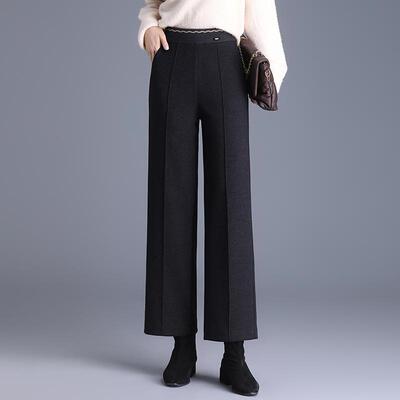 小个子宽松显瘦直筒裤九分裤