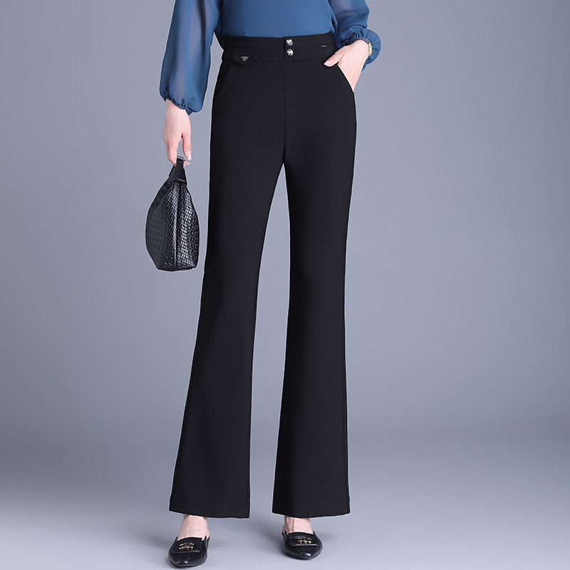 微喇裤女2025年新款秋季大码高腰显瘦西装裤胖mm裤子通勤休闲长裤