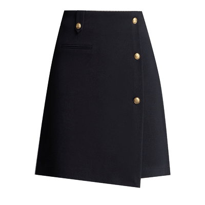 不规则毛呢a字裙百搭包臀短裙