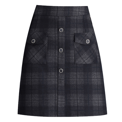时尚格子短裙半身裙a字包臀裙