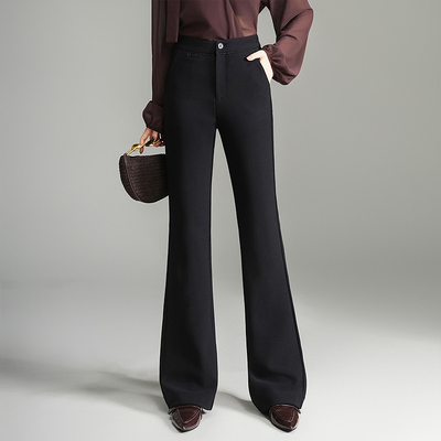西装微喇叭裤长裤气质休闲裤