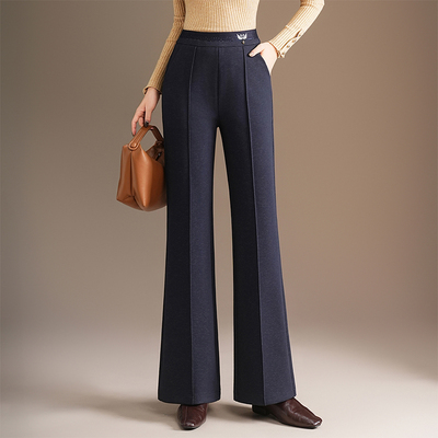 通勤弹力牛仔喇叭裤休闲长裤