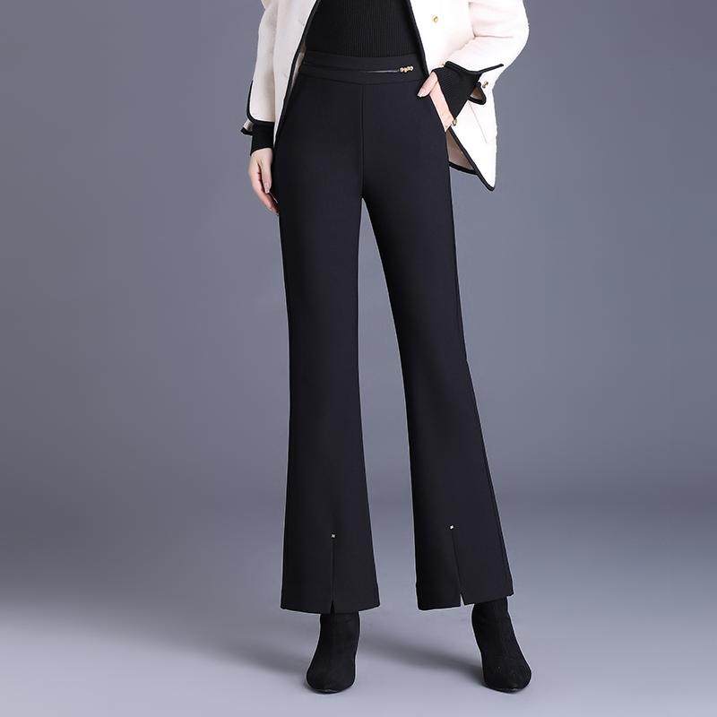 微喇叭裤中年妈妈西装裤子女士春秋新款高腰垂感气质显瘦休闲长裤
