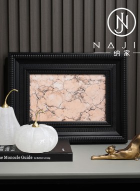 罗曼提海派中古风创意花艺西班牙云石摆件卧室床头柜样板间售楼处