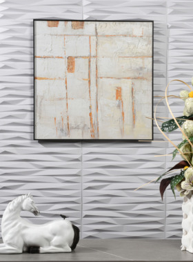 罗曼提现代仿真干花艺马摆件玄关边柜售楼处酒店餐桌样板间软装