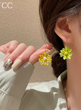 小清新不对称雏菊韩系镂空