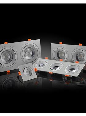 西顿LED格栅射灯CES3011嵌入式cob单头双头802N-M斗胆灯3012C