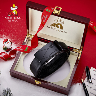 稻草人真皮男士 高档纯品牌头层牛皮专柜名牌 皮带男腰带送老公正品