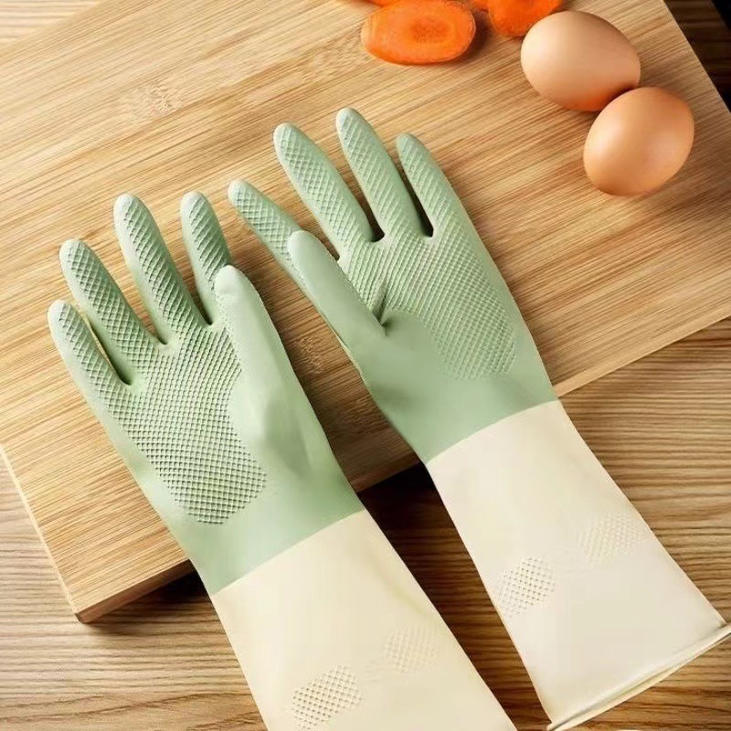 加厚乳胶牛筋手套家务洗碗厨房衣服卫生耐用防水橡胶耐磨防滑特厚