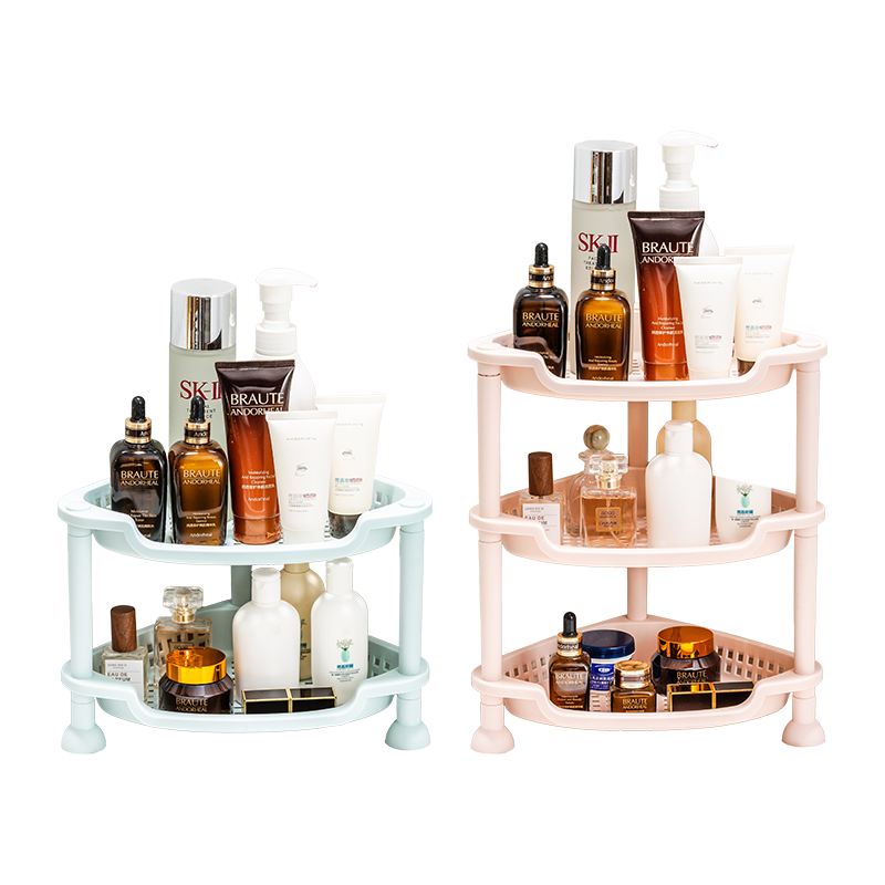 卫生间浴室置物架洗手洗漱台置地式卫浴镜前三角台面收纳架子