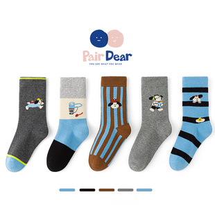 「秋冬款 纯棉A类男童抗菌柔软高弹无骨宝宝厚冬天 」儿童袜子冬季