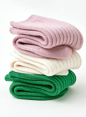 「羊绒+羊毛袜」儿童袜子女童秋冬宝宝保暖柔软无骨中筒过冬居家