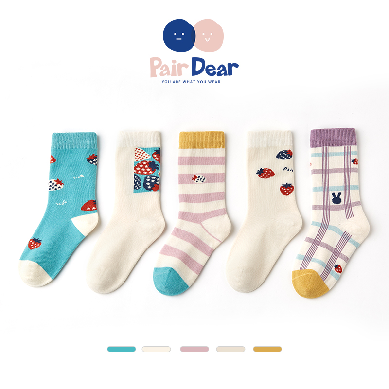 Pairdear甜美少女薄棉袜无骨缝合