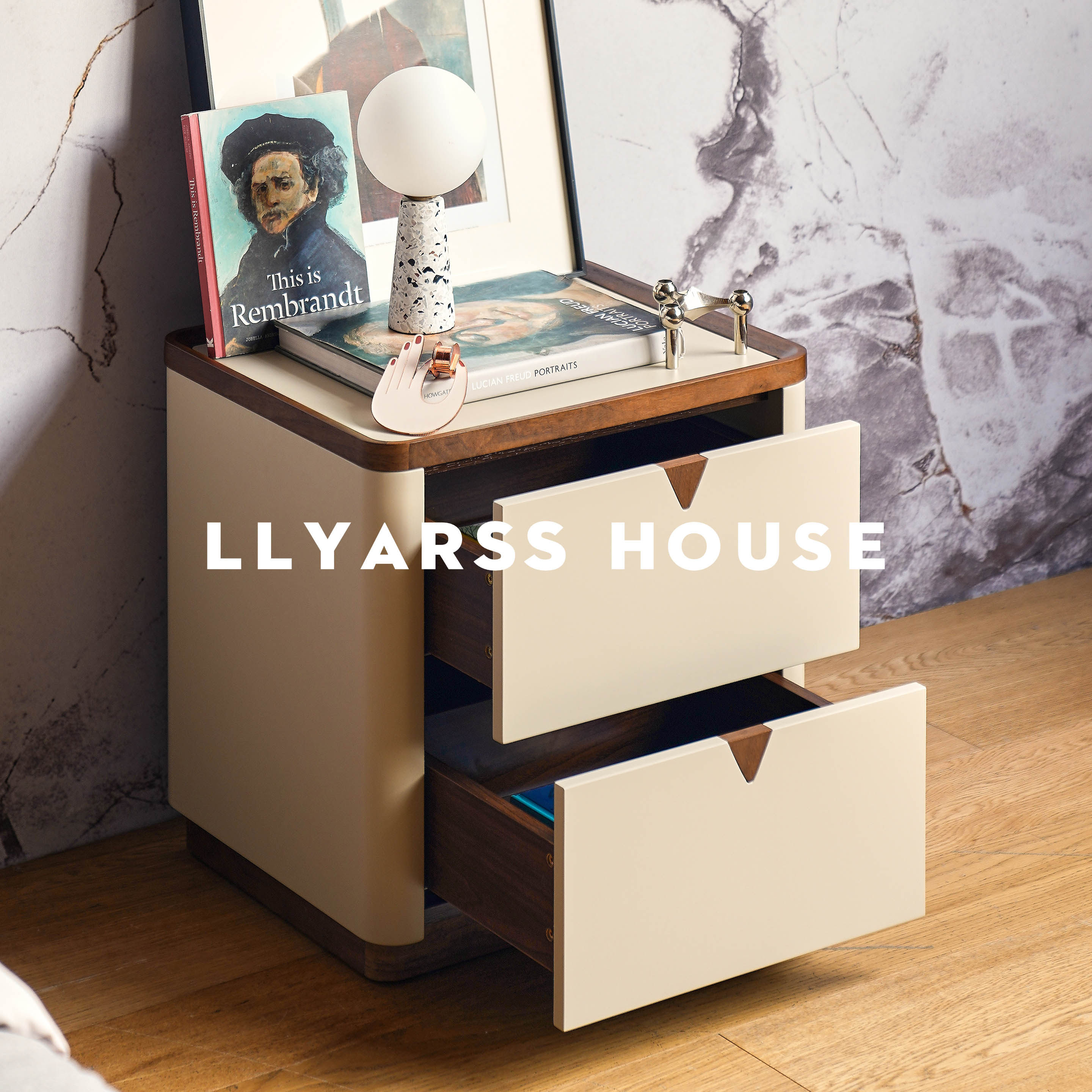 LLYARSS利亚斯/床头柜/意式北欧简约卧室床边柜烤漆/ZS