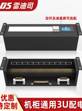 雷迪司3U4U机柜配电单元空气开关架机房配电 电源分配器pdu机架式配电箱列头柜网络机柜空开配电柜配电模块2U