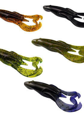 仿真路亚软饵Noisy Flapper75mm6条踢水蛙双尾扰流打黑鲈鱼黑鱼