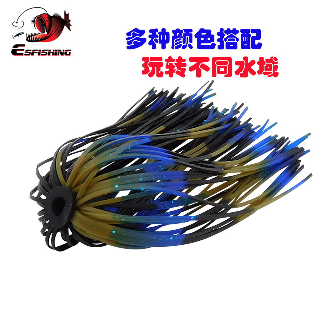 胡须佬硅胶丝路亚铅头钩硅胶裙