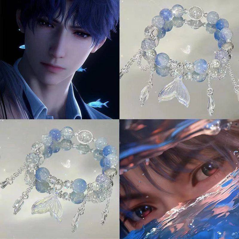 thumbnail for Love and deep space Qi Yu impression bracelet niche high-value tassel fishtail hand beads from the gift of deep space