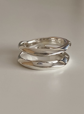 清仓价 银色现货 To Vesper 韩国Fillette 双层设计戒指
