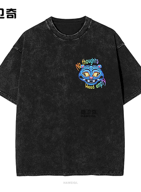 新款美式跨境2025年KPop Demon Hunters Huntrix水洗复古短袖T恤