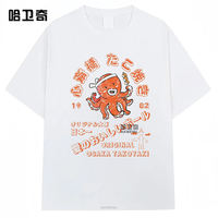 Osaka T-shirt, Osaka Dotonbori Drunken Octopus, Black Gate Fish Market Pufferfish theme short-sleeved T-shirt, 1990s thumbnail 7