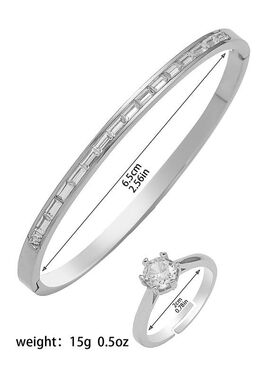 不锈钢镶钻不掉色时尚简单手镯