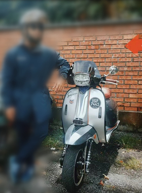 英国RA通用GP150 TG300 TV175摩托车改装电镀后视镜 车把反光镜