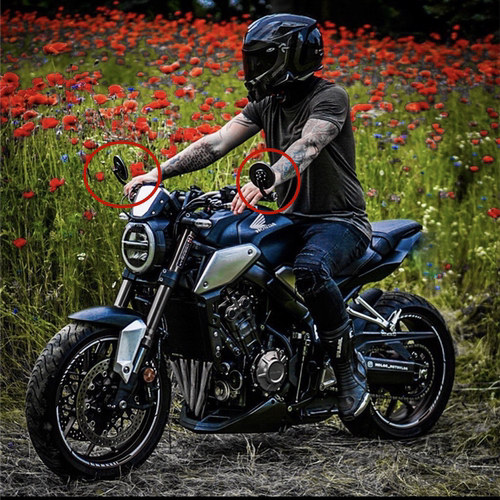 适用本田 DreamWing CB500X CB500F CB1000R车把后视镜手把反光镜