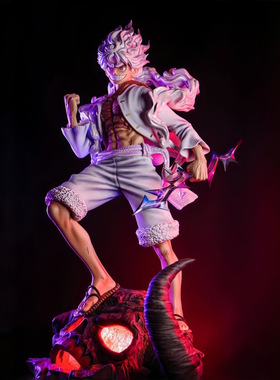 TZT鬼岛尼卡路飞海贼五档发光系列动漫手办桌面摆件雕像批发