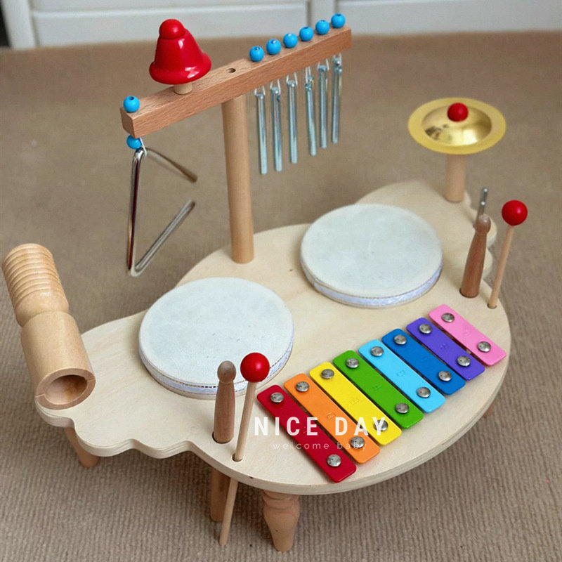 韩国ins儿童架子鼓宝宝玩具音乐启蒙早教男女孩教具乐器1-3岁