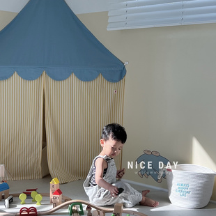 韩国ins儿童帐篷室内游戏屋读书角挂帐男孩玩具屋装 饰布置公主房