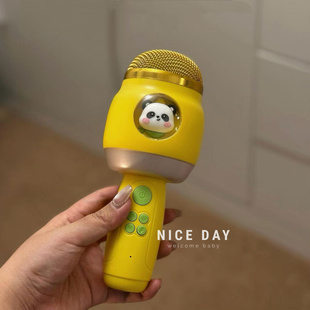韩国ins儿童小话筒宝宝玩具卡拉ok唱歌音响一体麦克风回声蓝牙k歌