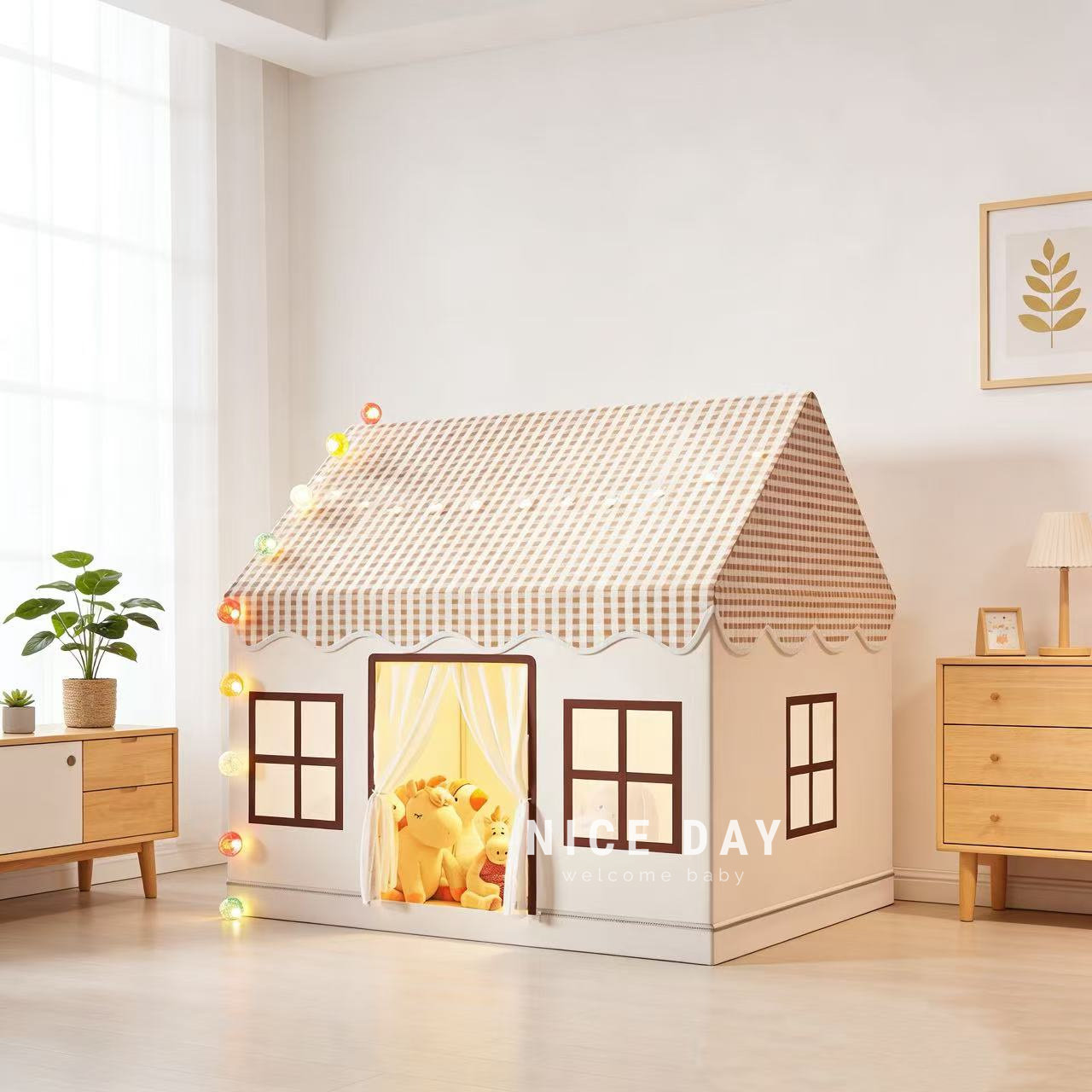 韩国ins儿童帐篷室内家用男女孩公主分床神器宝宝玩具屋小房子