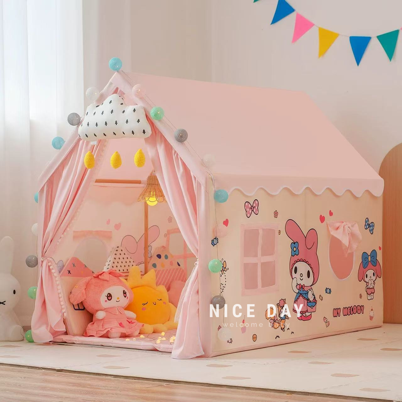 韩国ins帐篷儿童房子公主睡觉帐篷分床神器室内游戏屋过家家城堡