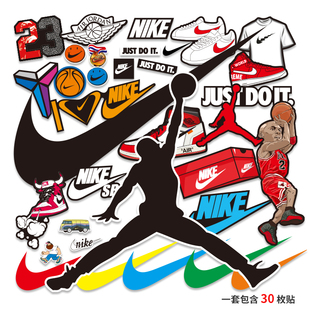 大张nike耐克潮牌行李箱旅贴行箱贴纸拉杆箱子笔记本电脑防水贴画