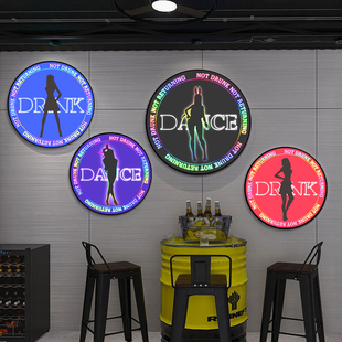 酒吧装饰画霓虹灯发光灯画挂画性感美女KTV包厢音乐餐厅清吧壁画