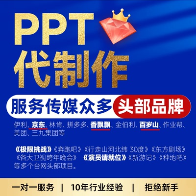 ppt制作代做定制美化企业宣传帮做修改工作汇报设计总结英语课件