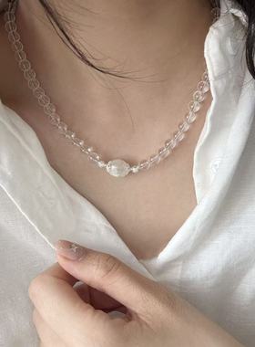 眼观S925银新中式风锁骨链