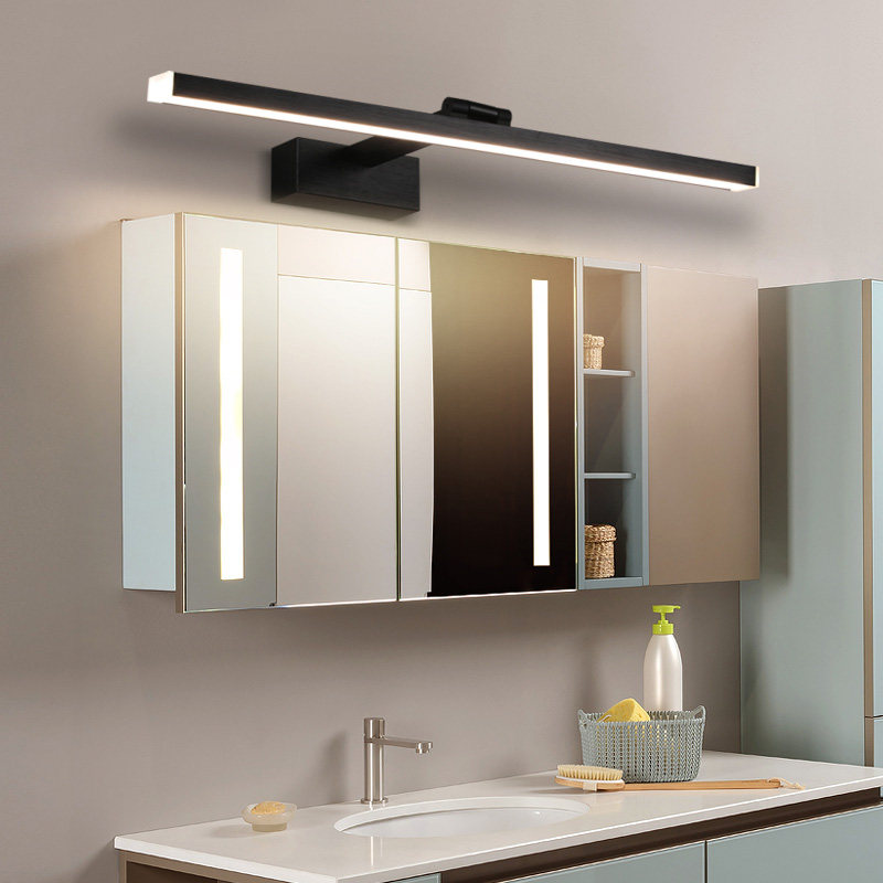 北欧镜前灯led 卫生间镜柜专用可伸缩免打孔厕所洗漱台浴室柜灯具