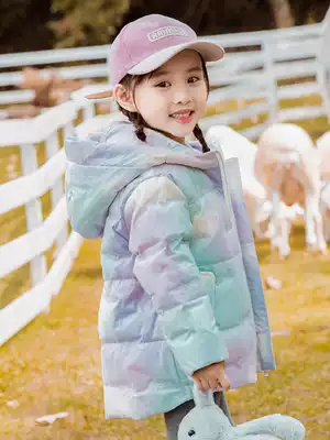 Bala nianhua children's down clothes girls and children Korean short fashion baby thick Foreign pie coat