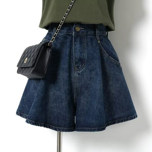 fashion denims pants loose jeans trousers大码a字高腰宽松牛仔