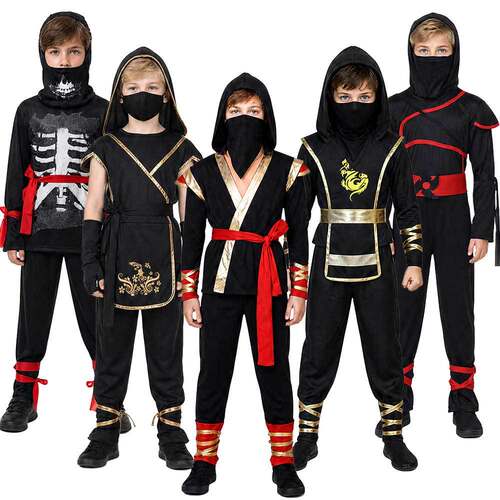 Boys Halloween Gifts Ninja Deluxe Costume for Kids Outfit