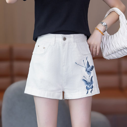 loose jeans shorts denims pants baggy trousers欧货短裤女新款