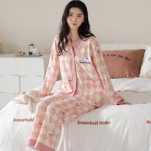 Women Pajama Ladies Homewear Female睡衣女MR睡衣女士春秋款