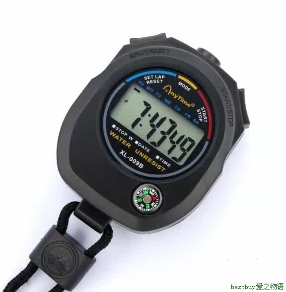 Handheld Sports Stopwatch Timer With String电子运动秒表 计时