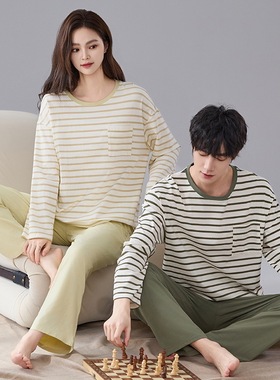 Couple Pajamas Suit Pant Home Cloth Men Sleepwear WomenMR